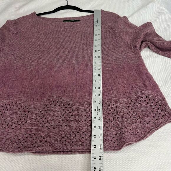 Anthropologie‎ Troubador Mauve Soft Viscose Wool Blend Sweater Sz L women’s - Picture 4 of 8